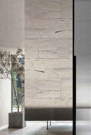 Slīpa sēņu akmens lokanu flīžu iekšpuse